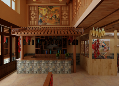 杭州农家乐 自然怀抱中的餐厅装修艺术